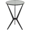 17 X 25 Black Aluminum Accent Table