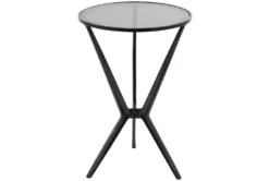 17 X 25 Black Aluminum Accent Table