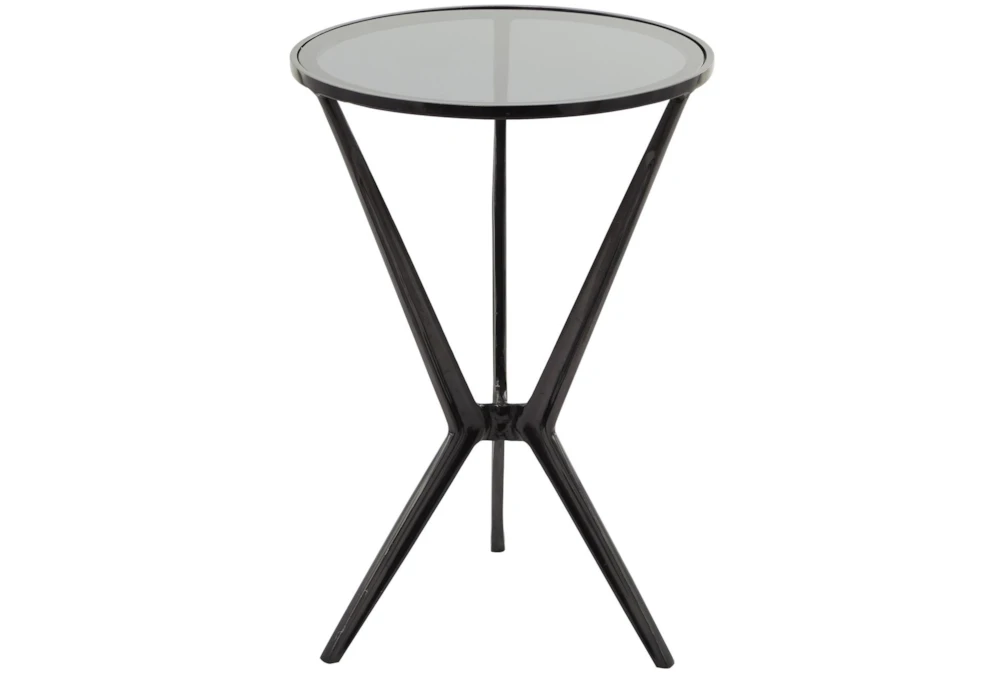 17 X 25 Black Aluminum Accent Table 1 17 X 25 Black Aluminum Accent Table
