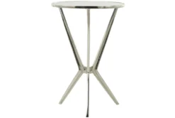 17 X 25 Silver Aluminum Accent Table -Home Furniture 320334 silver metal accent table back 82