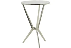 17 X 25 Silver Aluminum Accent Table -Home Furniture 320334 silver metal accent table material 76