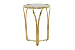Black & Gold Metal Accent Table -Home Furniture 320336 gold metal accent table material 76