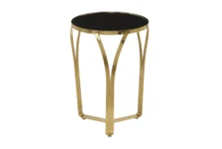 Black & Gold Metal Accent Table