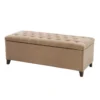 Maia 49" Sand Tufted Soft Close Storage Bench
