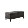 Maia 42" Grey Tufted Soft Close Storage Bench
