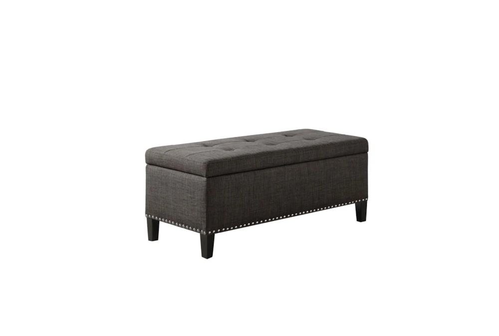 Maia 42" Grey Tufted Soft Close Storage Bench 1 Maia 42" Grey Tufted Soft Close Storage Bench