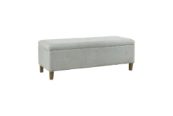 48" Blue Soft Close Storage Accent Bench