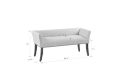 50" Nessa Cream Accent Bench -Home Furniture 320525 detail 46