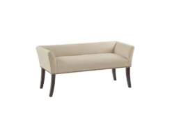 50" Nessa Cream Accent Bench