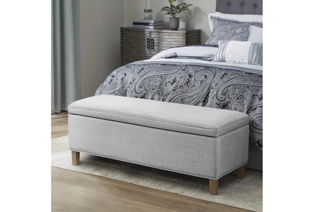 48" Light Grey Soft Close Storage Bench 10 48" Light Grey Soft Close Storage Bench - Image 10