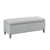 48" Light Grey Soft Close Storage Bench