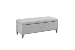 48" Light Grey Soft Close Storage Bench