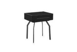 Sasha Black Glass Side Table