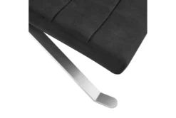 Tilda Black Velvet Chaise With Silver Base -Home Furniture 320642 black fabric chaise detail 48