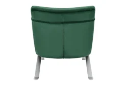 Tilda Green Velvet Chaise With Silver Base -Home Furniture 320645 green fabric chaise detail 47
