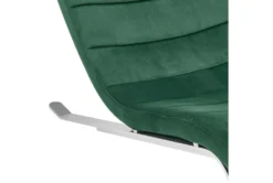Tilda Green Velvet Chaise With Silver Base -Home Furniture 320645 green fabric chaise detail 49