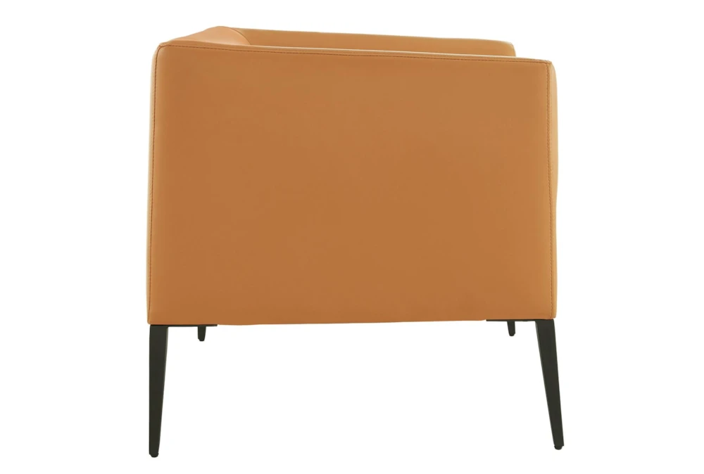 Mani Cognac Lounge Chair With Matte Black Legs 3 Mani Cognac Lounge Chair With Matte Black Legs - Image 3