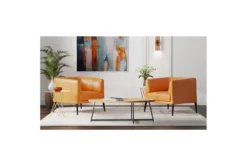 Mani Cognac Lounge Chair With Matte Black Legs 17 Mani Cognac Lounge Chair With Matte Black Legs -Home Furniture 320685 orange leather accent chair detail 50