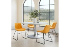 Tandy Yellow Dining Chair Set Of 2 -Home Furniture 320951 yellow plywood dining chair room 86