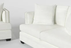 Kiara II Queen Sleeper/Loveseat/Chair/Ottoman Set -Home Furniture 321057 white fabric living room set detail 46