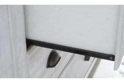 Hyde White Two-Tone White/Brown 2 Drawer Nightstand With USB -Home Furniture 321249 white wood nightstand detail 45