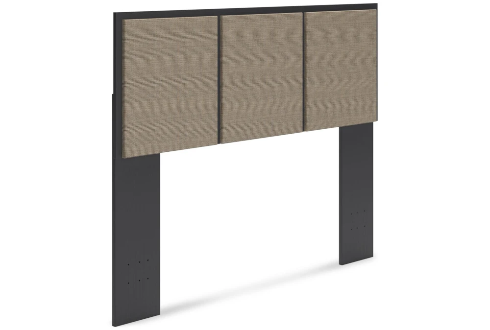 Charie Two-Tone Natural/Black Full Headboard 1 Charie Two-Tone Natural/Black Full Headboard