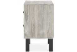 Vera Two-Tone Natural/Black 2 Drawer Nightstand With Wireless Charging & USB -Home Furniture 321323 natural wood nightstand side 14
