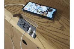 Dane Natural 3 Drawer Nightstand With Outlets & USB -Home Furniture 321341 natural wood nightstand detail 44