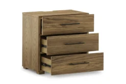 Dane Natural 3 Drawer Nightstand With Outlets & USB -Home Furniture 321341 natural wood nightstand detail 46