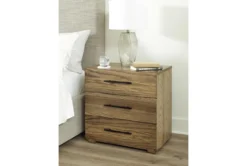 Dane Natural 3 Drawer Nightstand With Outlets & USB -Home Furniture 321341 natural wood nightstand room 85