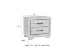 Wendi White 25" 2 Drawer Nightstand -Home Furniture 321513 white wood nightstand detail 45