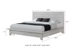 Wendi White Queen Platform Bed -Home Furniture 321521 white veneer bed detail 45