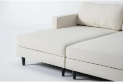 Calais Vanilla Double Chaise -Home Furniture 322543 white fabric sectional detail 45