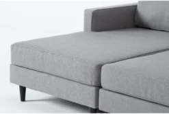 Calais Gravel Double Chaise -Home Furniture 322544 grey fabric sectional detail 45