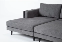 Aries Smoke Double Chaise 6 Aries Smoke Double Chaise -Home Furniture 322546 grey fabric sectional detail 45