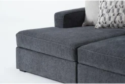 Monterey Twilight Double Chaise -Home Furniture 322556 grey fabric sectional detail 45