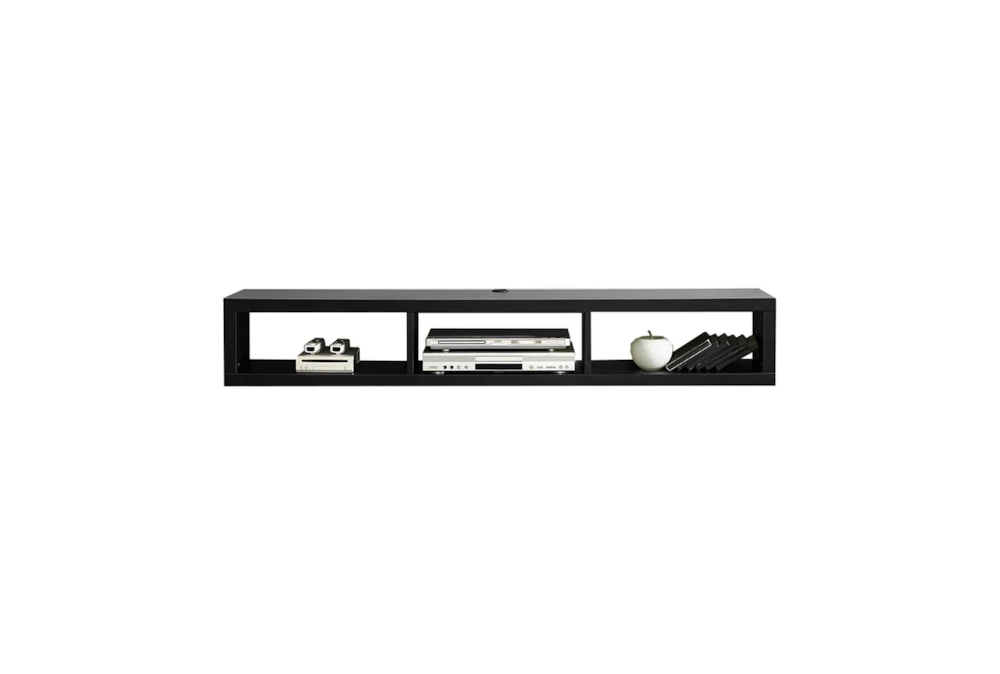 Black 48" Wall Mounted Floating Tv Stand 1 Black 48" Wall Mounted Floating Tv Stand