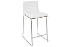 Marta White Counter Stool Set Of 2 -Home Furniture 323653 front 03
