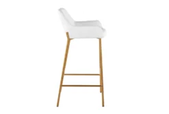 Danny Gold And White Faux Leather Bar Stool Set Of 2 -Home Furniture 323665 side 14