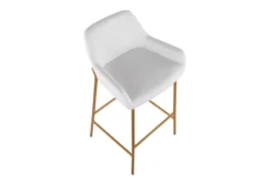 Danny Gold And White Faux Leather Bar Stool Set Of 2 -Home Furniture 323665 top 31