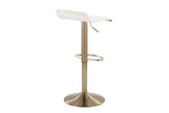 Allie Cream Adjustable Height Barstool Set Of 2 -Home Furniture 323681 back 82