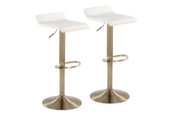 Allie Cream Adjustable Height Barstool Set Of 2