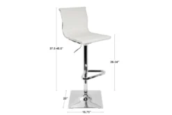 Molly White Adjustable Barstool 13 Molly White Adjustable Barstool -Home Furniture 323695 detail 44