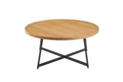 Sofia Oak Round Coffee Table With Black Base -Home Furniture 325599 detail 45