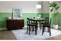 Percy 42" Counter Set For 4 -Home Furniture 56131 brown wood counter dining set room 77