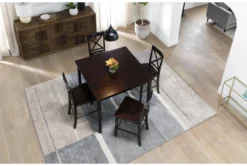 Percy 42" Counter Set For 4 -Home Furniture 56131 brown wood counter height set room 79