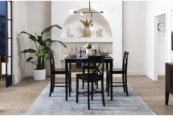 Percy 42" Counter Set For 4 -Home Furniture 56131 brown wood counter height set room 81