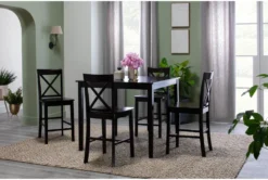 Percy 42" Counter Set For 4 -Home Furniture 56131 brown wood counter height set room 85