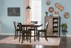 Sutton 48" Square Espresso Counter Table -Home Furniture 68467 4