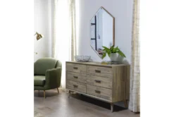 Allen 6 Drawer Dresser -Home Furniture 81059 grey wood dresser room 49